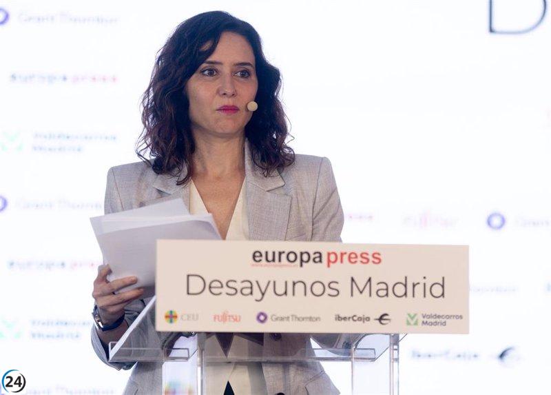 Ayuso denuncia que el Gobierno pone en peligro proyectos industriales al intentar dejar a Madrid sin energía