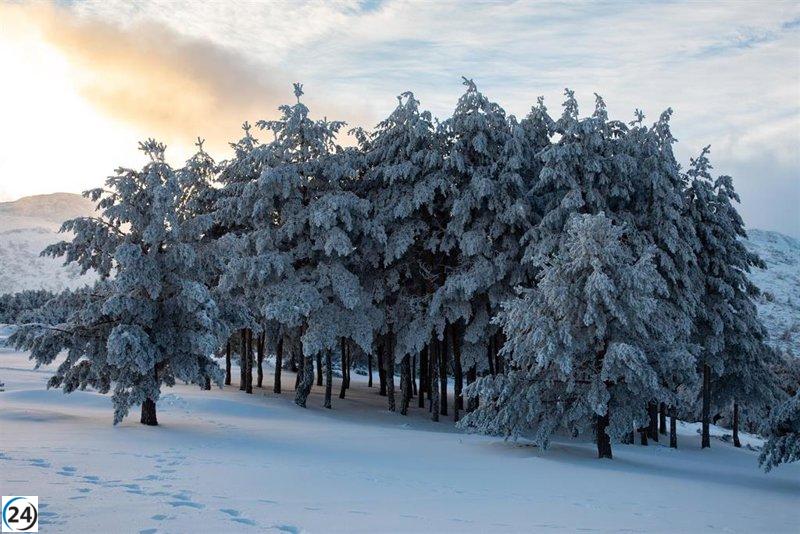 Alerta meteorológica: viento y nieve en la Comunidad este sábado.