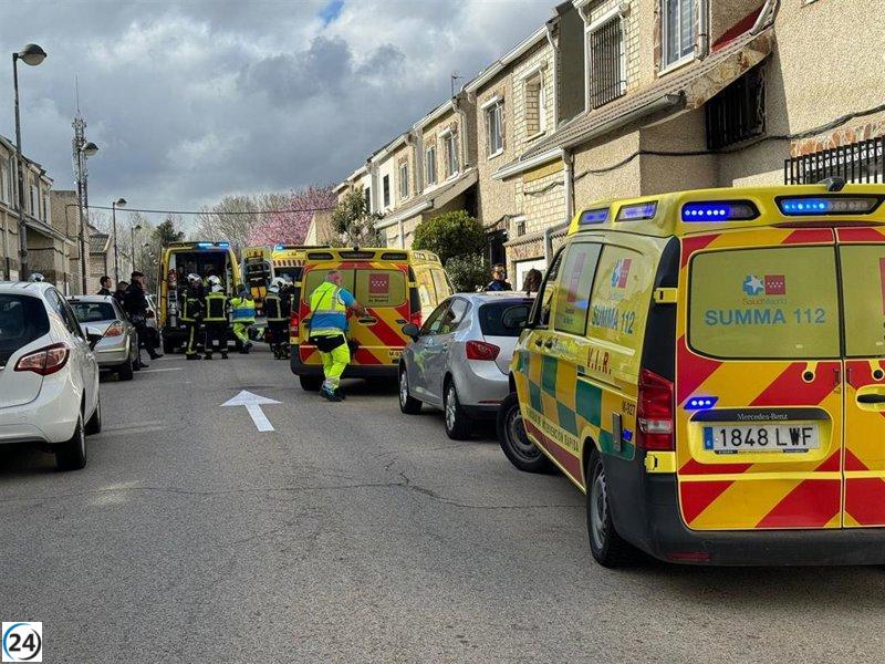 Padre e hijo heridos gravemente por una explosión durante trabajos de reforma en Getafe.