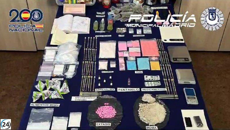 Desarticulado un narcopiso en Villaverde que distribuía diez tipos de droga, incluyendo fentanilo.