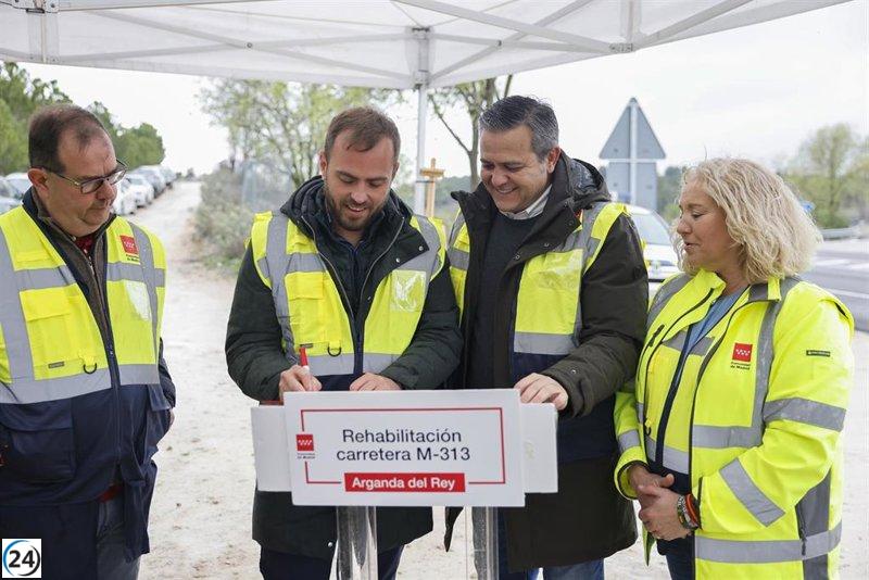 La renovación de la carretera M-313 en Arganda del Rey beneficiará a miles de conductores