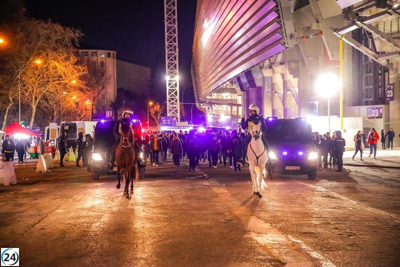 Gran despliegue de seguridad para el duelo Real Madrid - Bayern Munich: 2.000 efectivos estarán presentes.