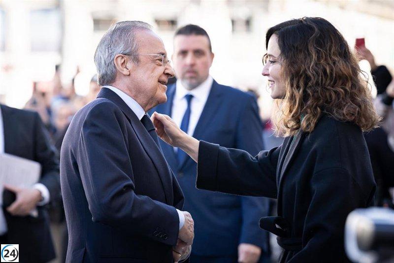 Ayuso elogia al Real Madrid como emblema de éxito sin barreras.