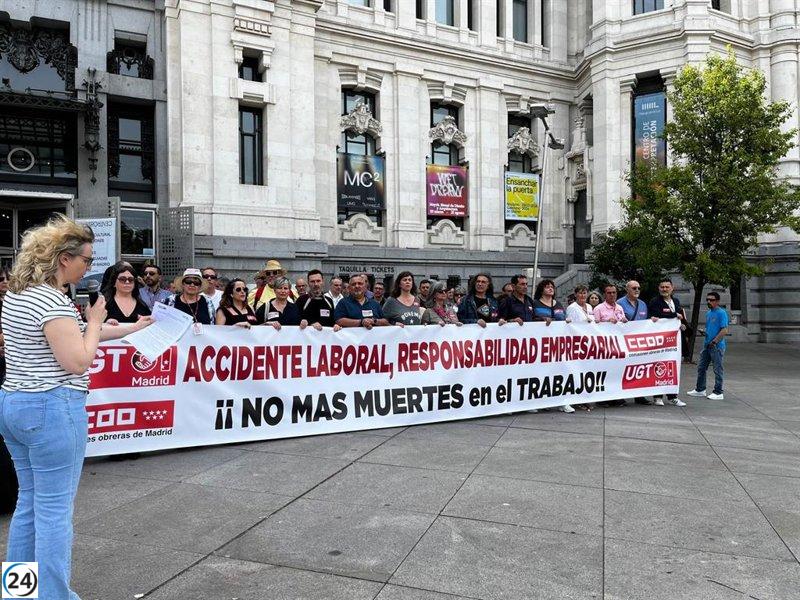 Sindicatos exigen mayor protección ante incremento de muertes en accidentes laborales en Madrid