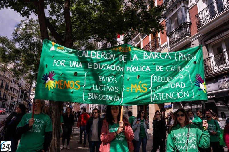 Sindicatos inflan cifras de seguimiento de huelga educativa, Comunidad desmiente con datos oficiales