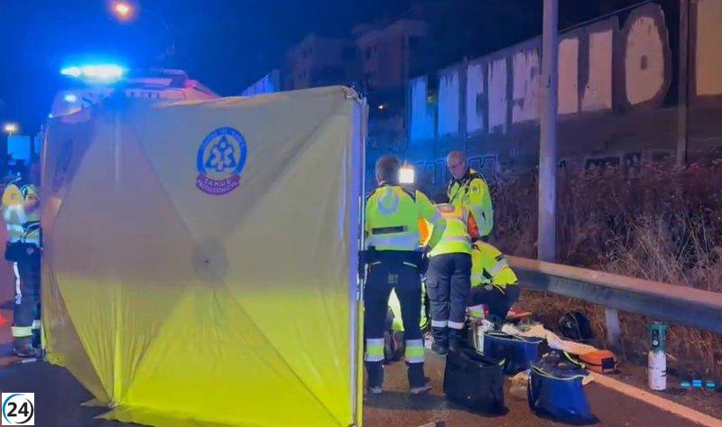 Trágico accidente mortal en la M-14: motociclista fallece tras colisión con turismo en San Blas-Canillejas.