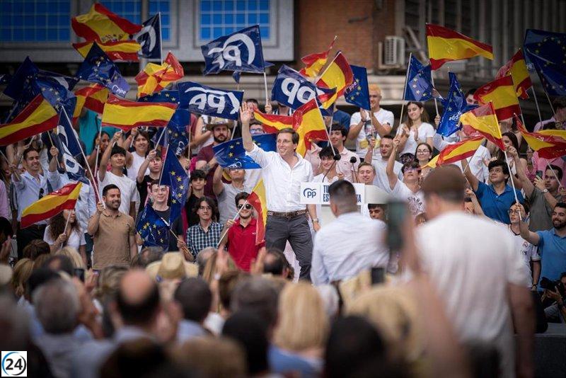 Almeida se cuestiona el paradero de Yolanda Díaz tras el revés en las elecciones europeas.