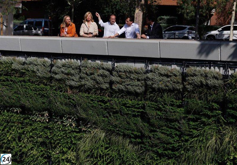 El Ayuntamiento de Madrid busca expandir jardines verticales en la M-30 utilizando agua reciclada.