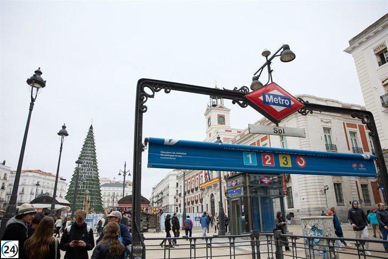 Metro de Madrid aumentará su servicio hasta un 50% en diversas líneas durante las fiestas navideñas.
