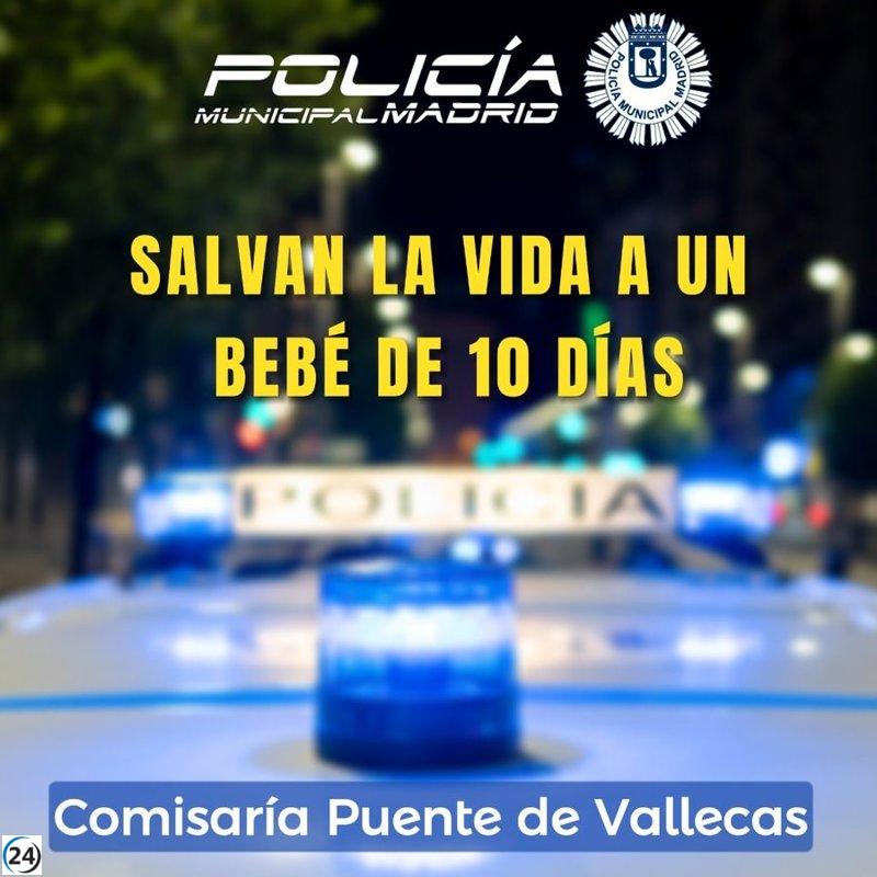 Policía Municipal rescata a un recién nacido en peligro de muerte y lo lleva al hospital.