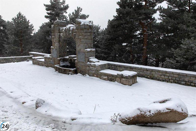 Alertan por condiciones invernales en la Sierra de Madrid: nieve, viento y lluvia mañana.