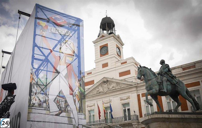 Ayuso celebra el Dos de Mayo en Sol sin la presencia del Gobierno ni desfile militar y con la sombra del apagón.