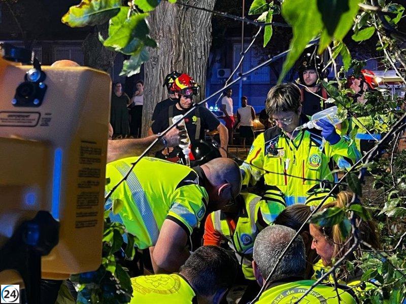 Hombre grave tras ser golpeado por una rama en Carabanchel.