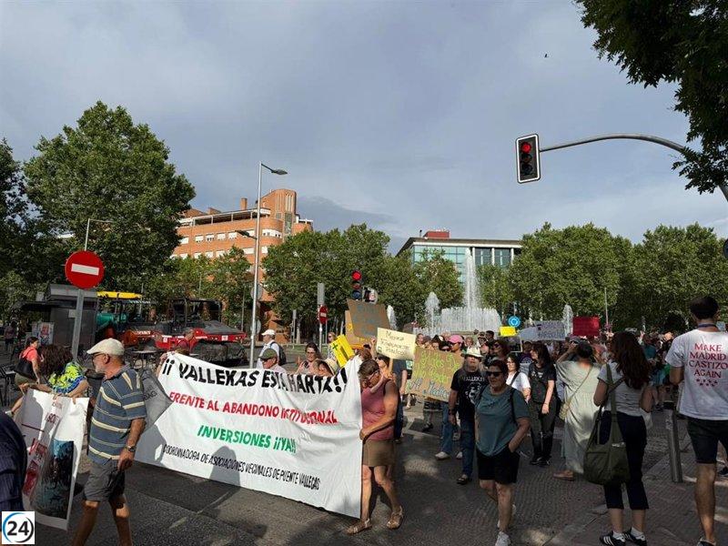 Habitantes de Vallecas protestan por más inversiones: