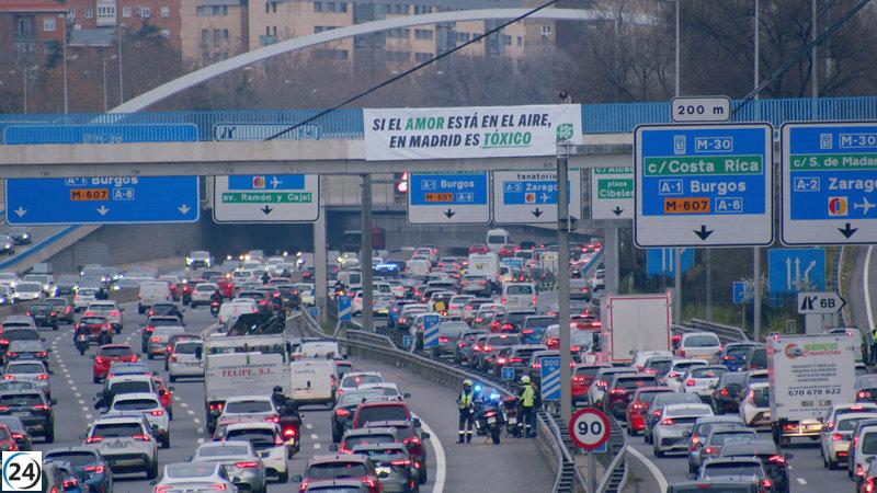Ecologistas advierten que el aire de Madrid superó los niveles de contaminación en 2024.