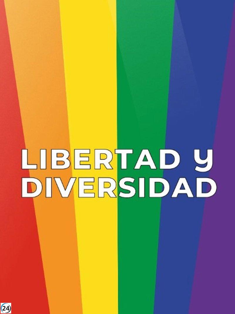 El Ayuntamiento promueve la campaña LGTBI+ con el eslogan 'Libertad y diversidad' en espacios públicos.