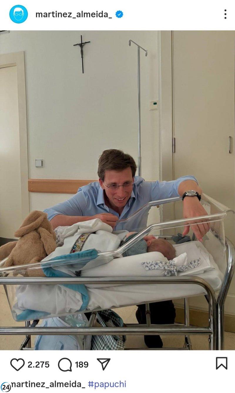 Almeida comparte su primera imagen con su hijo Lucas y se autodenomina