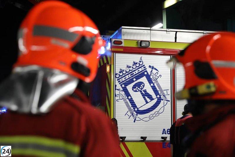 Seis heridos leves tras incendio en pastizales de Carabanchel.