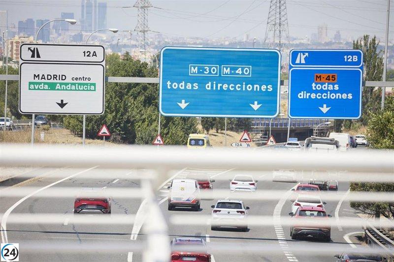 Las carreteras de Madrid presentan problemas en las A-3, A-4, A-5 y A-6.