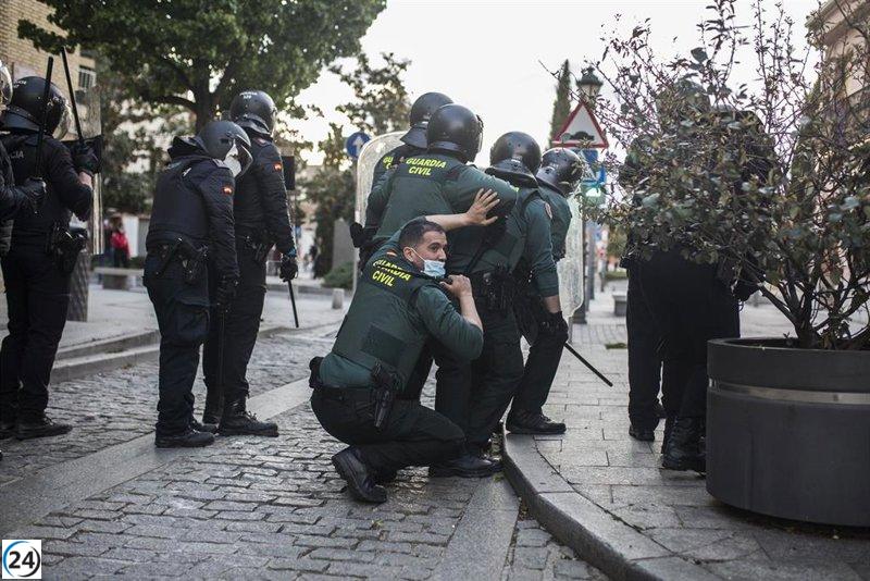 TSJM confirma pena a once activistas por disturbios en mitin de Vox en Navalcarnero.