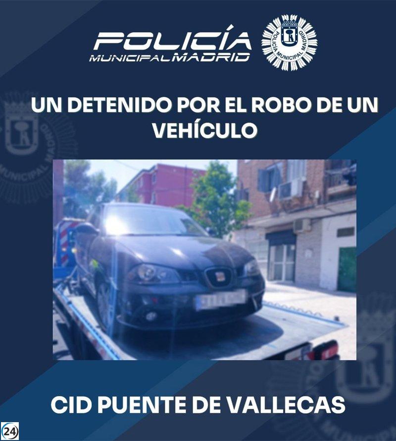 Capturan a un hombre tras una emocionante persecución en Puente de Vallecas con un auto hurtado.