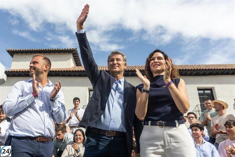 Ayuso elogia a Feijóo por rechazar lo anormal y resaltar la dignidad del PP madrileño.