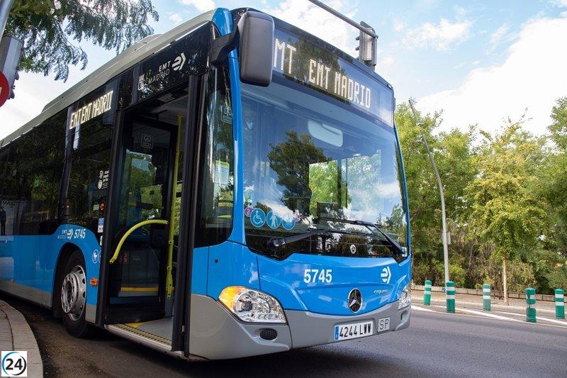 Protesta en Madrid bloquea Gran Vía y altera 32 rutas de autobús.