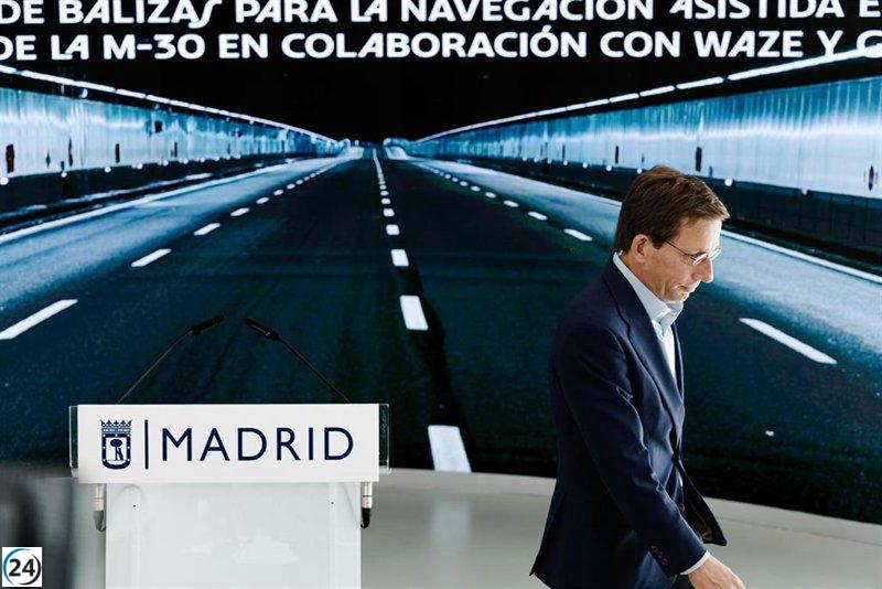 Adiós a las pérdidas en la M-30: Estrenan 1.600 balizas para navegación GPS por Bluetooth.