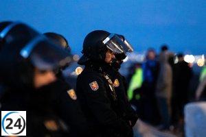 1.250 policías asegurarán la protección en el partido Atlético de Madrid - Eintracht Frankfurt este martes.