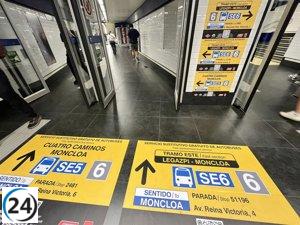 Nuevo servicio de lanzaderas conecta Moncloa y Ciudad Universitaria a partir del lunes por trabajos en la L6.