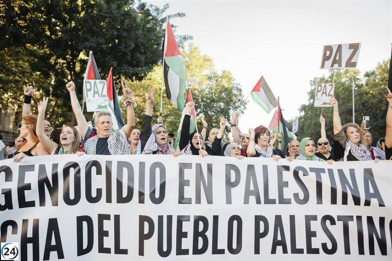 Cien mil manifestantes en Madrid claman por el cese del genocidio y rompen lazos con Israel.