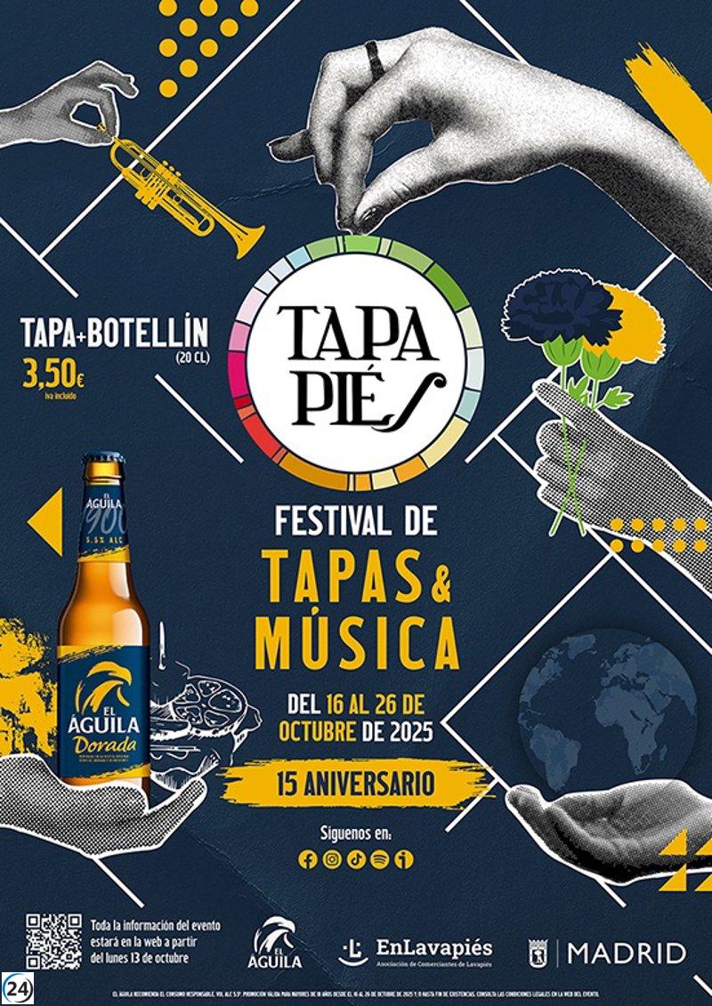 Tapapiés 2025 inicia su 15ª edición con 90 tapas de 30 naciones.