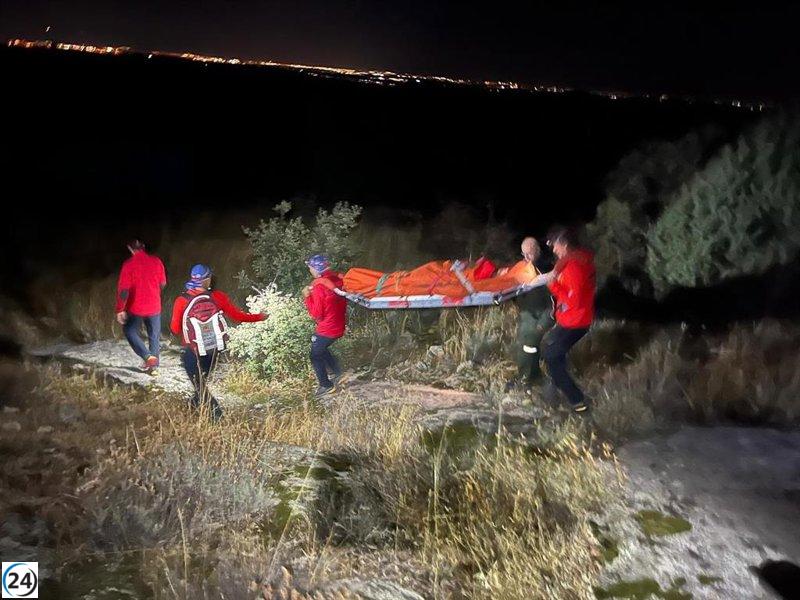 Hombre salvado tras caer en los bloques de Zarzalejo.