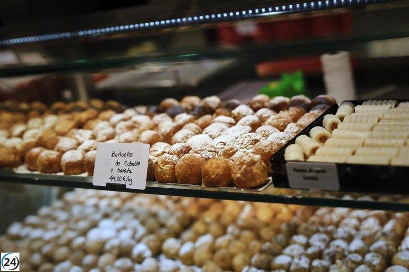 Las pastelerías de Madrid producirán más de 400.000 kilos de buñuelos, dulces preferidos por los locales.