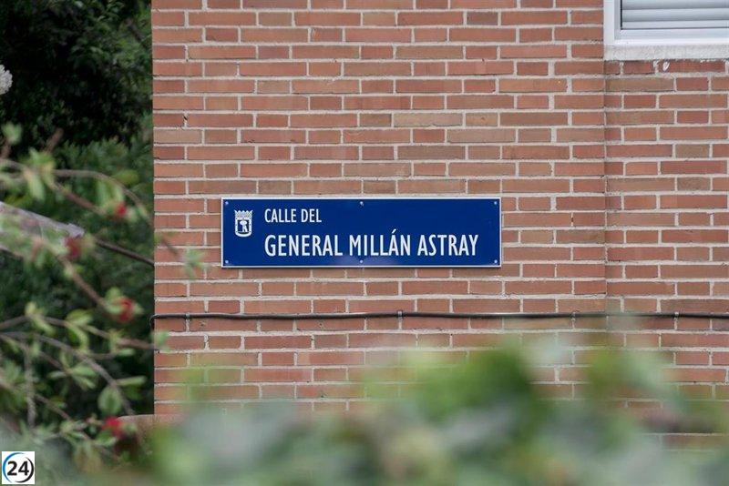 PSOE reprocha a Almeida su hipocresía por honrar a Millán Astray mientras habla de democracia y libertad.