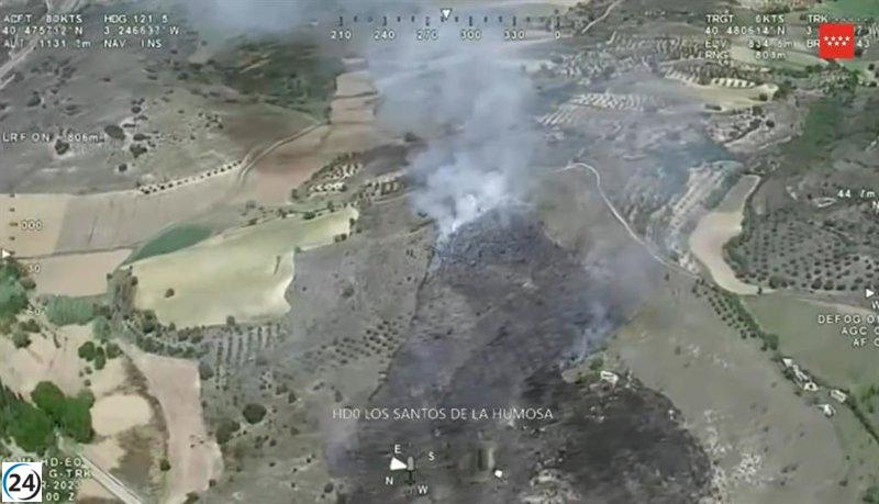 Incendio forestal consume siete hectáreas en Santorcaz.