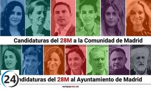 Candidatos de los partidos a elecciones autonómicas y municipales de Madrid 2023.