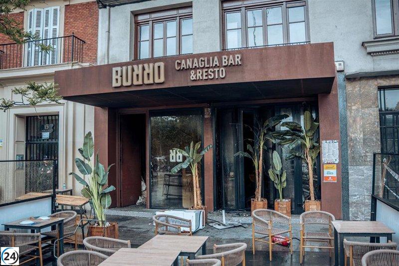 Juez investiga el incendio del restaurante de Manuel Becerra.