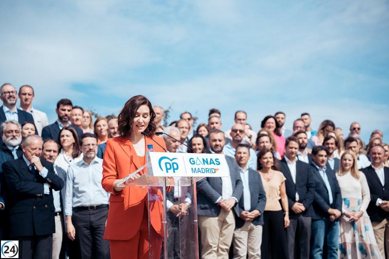 Ayuso advierte a sus candidatos sobre la defensa de Madrid ante la deriva totalitaria.