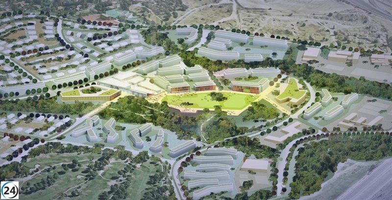 El alcalde de Madrid promete polideportivo y biblioteca en Valdebebas como parte del modelo del Madrid del siglo XXI.