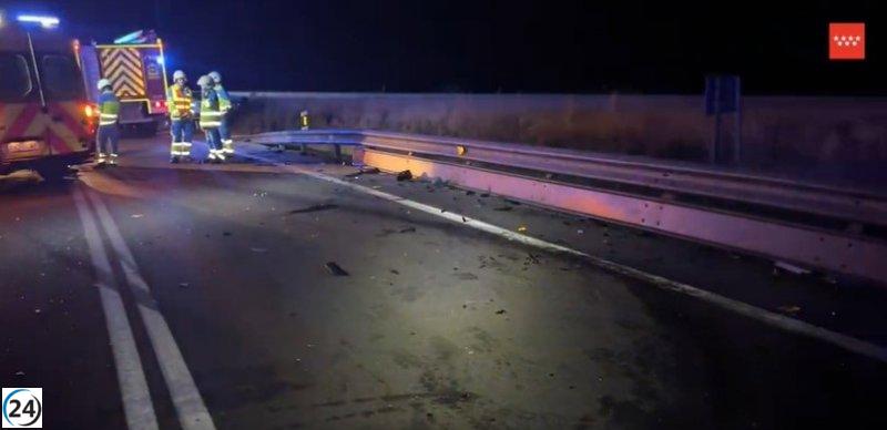 Choque en la M-600 entre turismo y furgoneta deja un muerto y un herido.