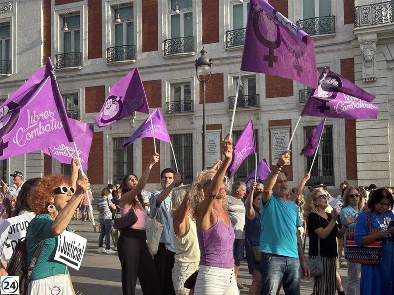 Feministas exigen la dimisión de Rubiales en Madrid y critican al TAD.