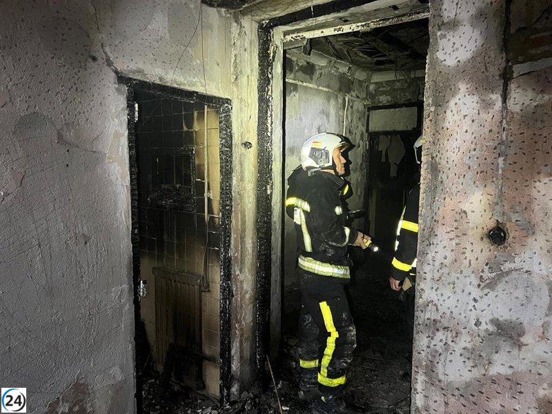 Incendio en casa okupada de Getafe desaloja dos bloques sin heridos.
