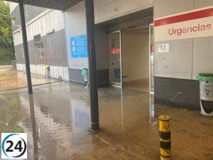 Obras del Metro en Begoña (L10) causan inundaciones en el hospital de La Paz debido a la rotura de una tubería.