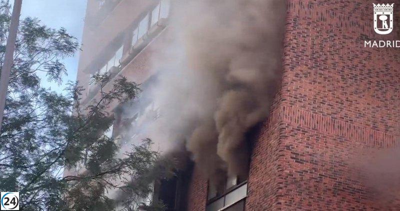 Incendio en Vallecas deja un fallecido y un herido grave