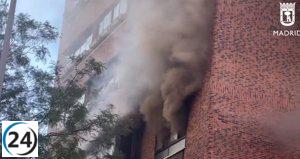 Incendio en Vallecas deja un fallecido y un herido grave