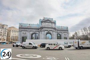 Obras de remodelación de la Puerta de Alcalá aseguran su esplendoroso regreso antes de Navidad