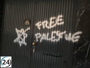 Aumento de seguridad en sinagogas y edificios israelíes de Madrid por pintada antisemita.