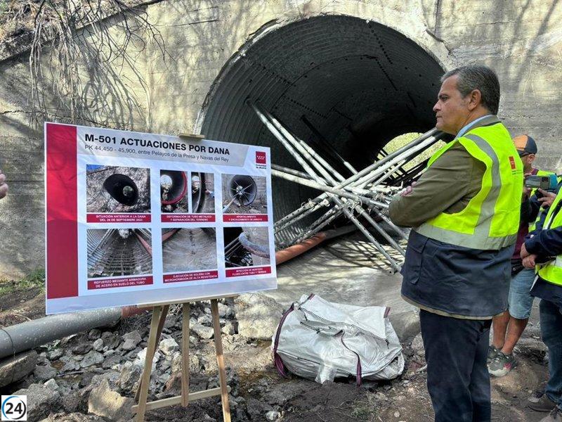 La Comunidad restablecerá el tráfico en M-501 tras la última DANA.