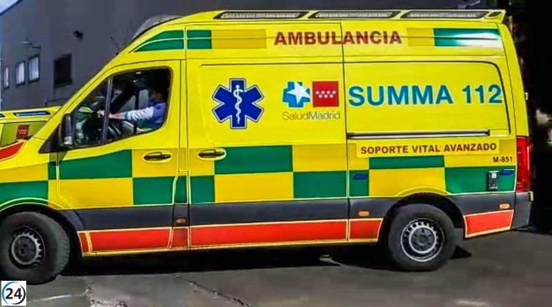 Trabajador sufre grave accidente tras caída de escalera en Madrid